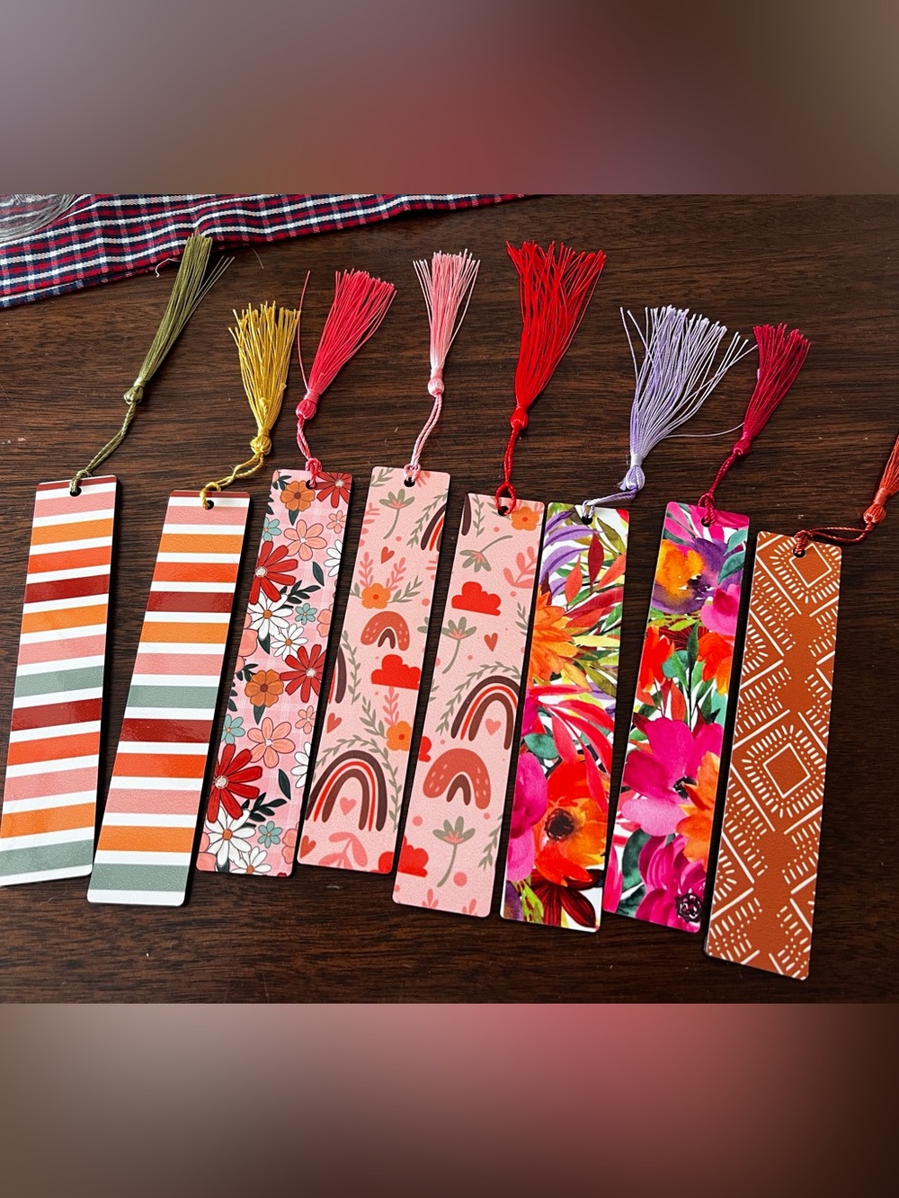 Colorful Floral & Rainbow Tassel Bookmarks - you pick 3